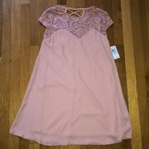 Pink lace dress